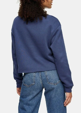 Синий свитшот Topshop рисунок без декора (257865370)