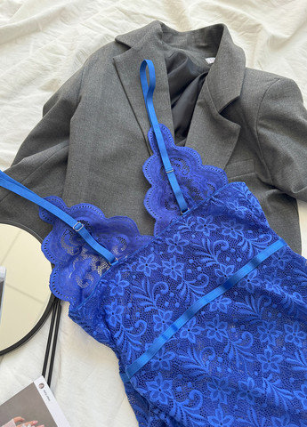 Синий демисезонный комплект (пеньюар, трусики) NOVA VEGA