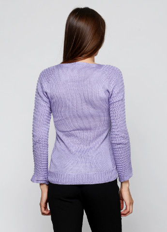 Сиреневый демисезонный пуловер джемпер Massimo