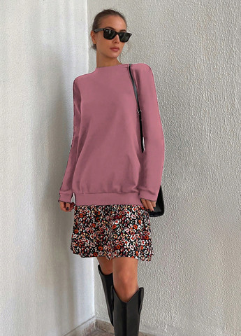 Рожево-коричневий світшот SHEIN однотонний без декору (316137323)