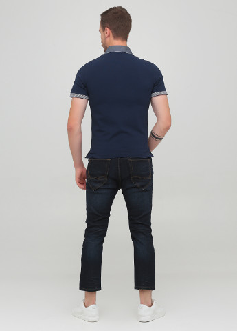 Темно-синие демисезонные укороченные, зауженные джинсы Jack & Jones