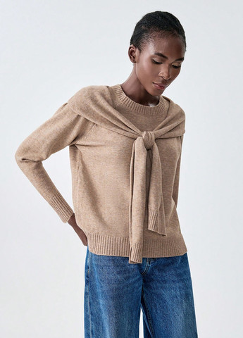 Темно-бежевый демисезонный джемпер джемпер SHEIN