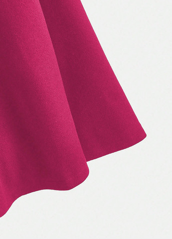 Фуксиновое Кэжуал полупальто кейп SHEIN однотонное