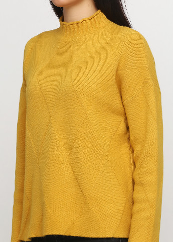Желтый демисезонный свитер Max long fashion