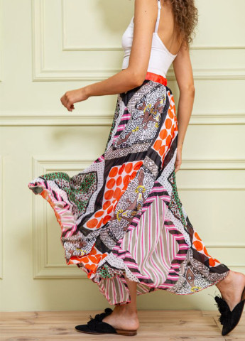 Разноцветная кэжуал с абстрактным узором юбка Ager