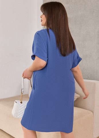 Синее кэжуал платье Demma однотонное