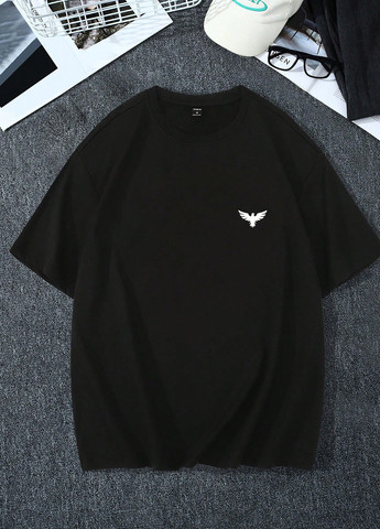 Чорна футболка SHEIN