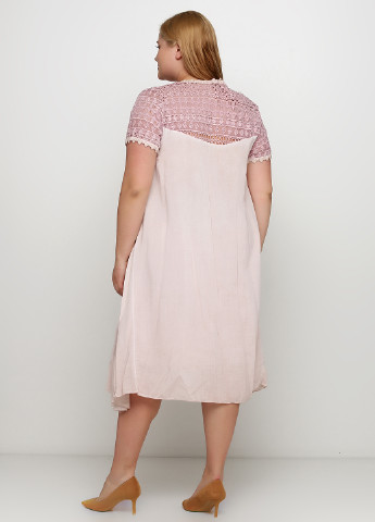 Светло-розовое кэжуал платье Made in Italy однотонное