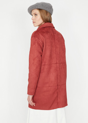 Темно-красное демисезонное Пальто однобортное KOTON
