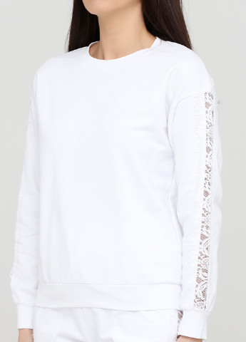 Белый свитшот Only Women однотонный кружево (218741101)