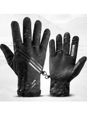 Зимові непродувні велосипедні лижні рукавички спортивні сенсорні (472799-Prob) L Чорні Francesco Marconi (250376073)