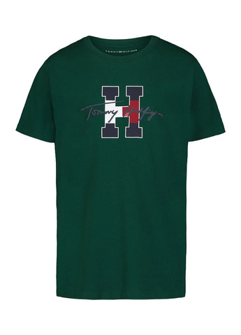 Зеленая летняя футболка Tommy Hilfiger