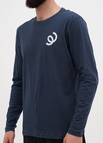 Лонгслів Next Level малюнок сіро-синій кежуали бавовна