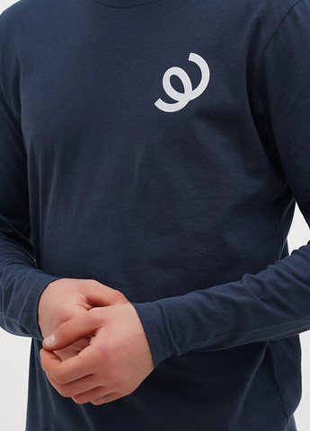 Лонгслів Next Level малюнок сіро-синій кежуали бавовна