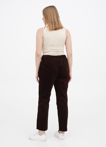Темно-коричневые кэжуал демисезонные прямые брюки Collection L