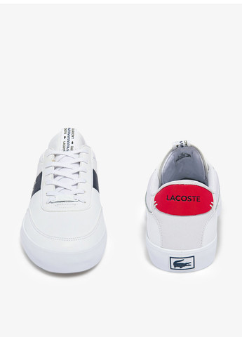 Белые демисезонные кроссовки Lacoste COURT-MASTER