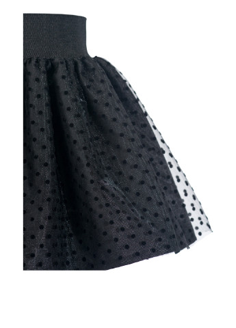 Черная кэжуал в горошек юбка Ласточка