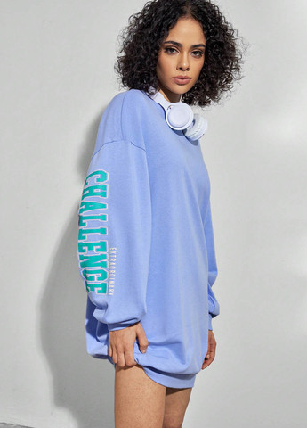 Волошкова кежуал плаття сукня-світшот, оверсайз SHEIN з написами