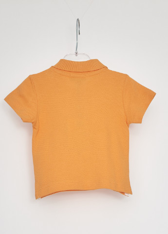 Оранжевая детская футболка-поло для мальчика Marasil с надписью