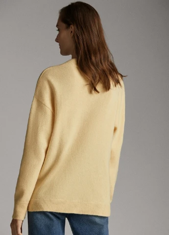 Жовтий демісезонний пуловер пуловер Massimo Dutti