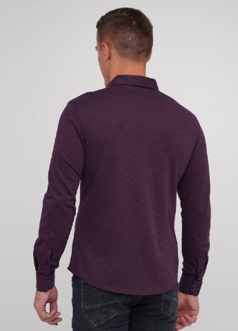 Темно-бордовая кэжуал рубашка меланж Trend Collection