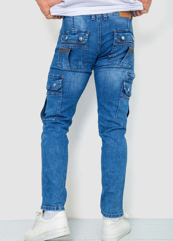 Светло-синие демисезонные зауженные, карго джинсы Ager
