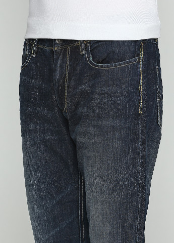 Темно-синие демисезонные прямые джинсы Sisley