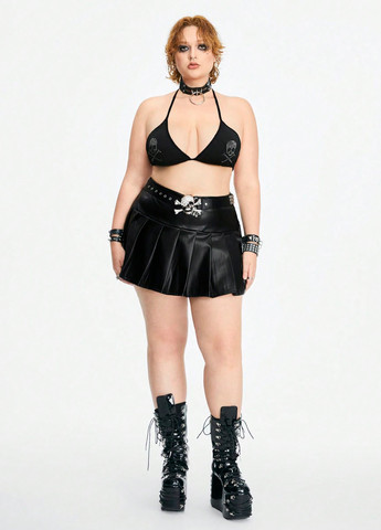 Чорний тріенджел бюстгальтер SHEIN без кісточок поліестер