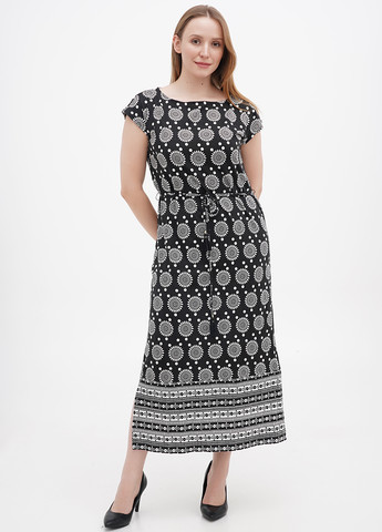 Черно-белое кэжуал платье Boden с цветочным принтом
