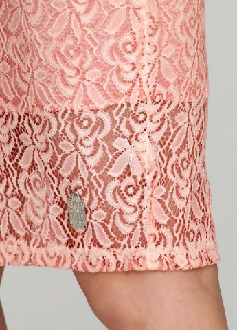 Персиковая кэжуал однотонная юбка Milla карандаш