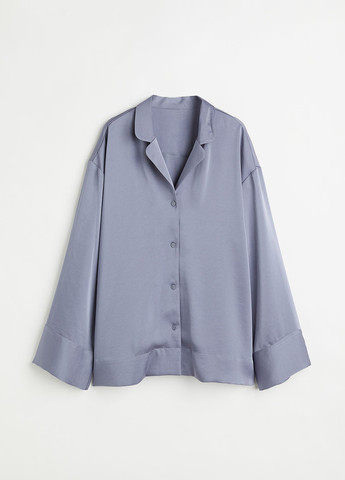 Серо-голубой домашний рубашка однотонная H&M