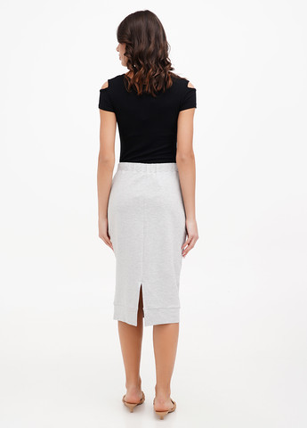 Светло-серая кэжуал меланж юбка Sassofono