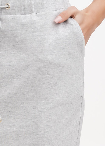Светло-серая кэжуал меланж юбка Sassofono