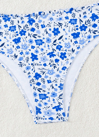 Комбинированный летний купальник (лиф, трусики) балконет, раздельный SHEIN