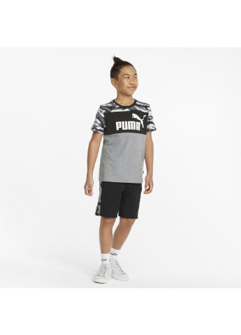 Дитячі шорти Alpha Jersey Youth Shorts Puma однотонні чорні спортивні бавовна