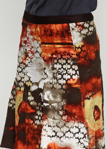 Черная кэжуал с абстрактным узором юбка Roberta Scarpa миди