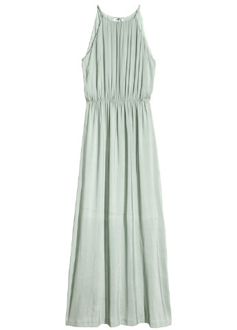 Бледно-зеленое кэжуал платье H&M однотонное