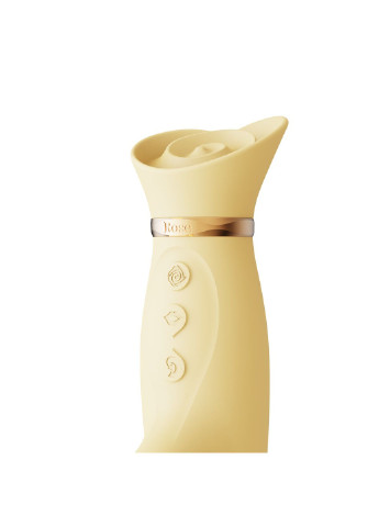 Пульсатор-вібратор із вакуумною стимуляцією клітора - ROSE Thruster Lemon Yellow Zalo (255786286)
