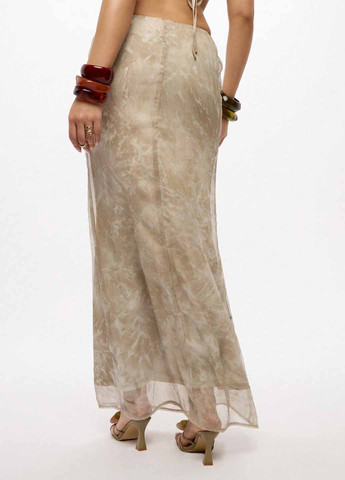 Бежевая вечерний тай-дай юбка SHEIN годе