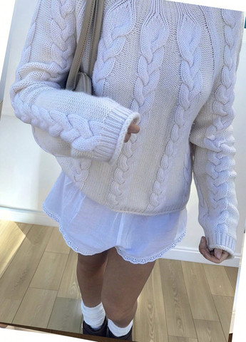 Білий демісезонний светр SHEIN