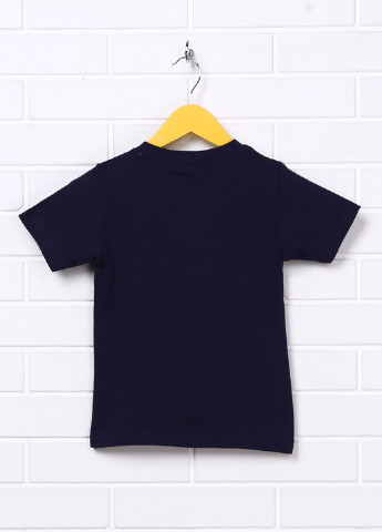 Темно-синяя летняя футболка с коротким рукавом Essu