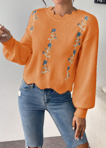 Помаранчевий демісезонний джемпер джемпер SHEIN