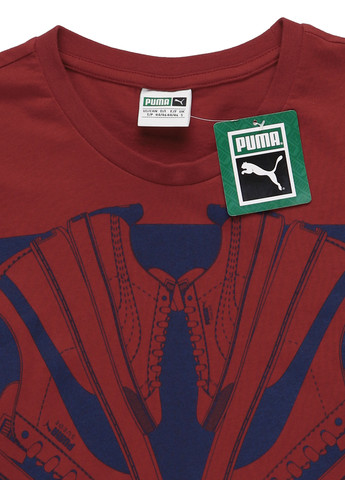 Бордовая футболка Puma