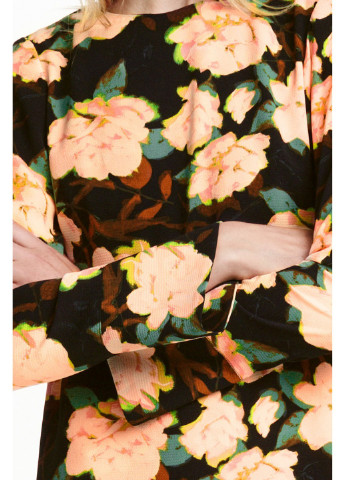 Черное кэжуал платье H&M с цветочным принтом