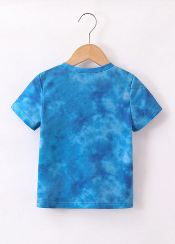 Блакитна літня футболка SHEIN