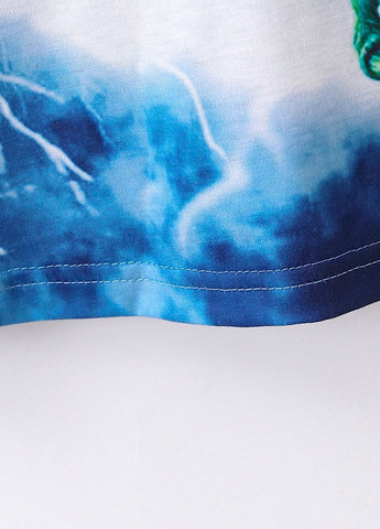 Блакитна літня футболка SHEIN