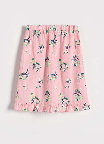 Светло-розовая кэжуал цветочной расцветки юбка Reserved на запах