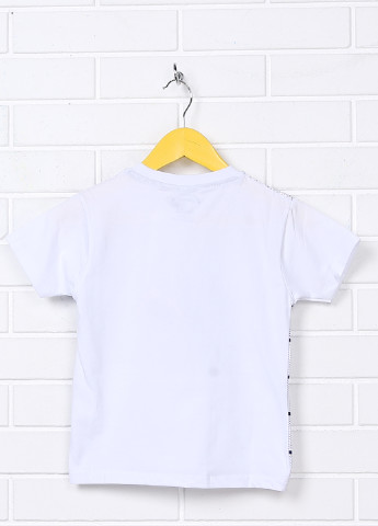 Белая летняя футболка с коротким рукавом Yuko