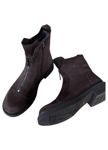 Зимние ботинки Melanda.M с молнией из натуральной замши