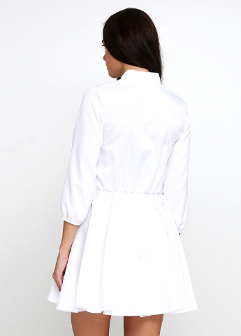 Білий кежуал сукня кльош Podium однотонна